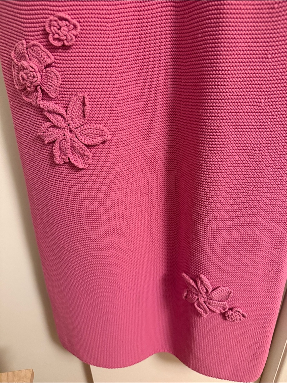 AMUR Hot Pink Floral-Appliqué Knit Dress - Picture 6 of 6